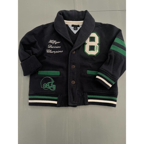 Kids Letterman Tommy Hilfiger Jacket Size 3t Preppy Button - Picture 6 of 6